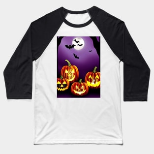 HALLOWEEN CARTOON Baseball T-Shirt